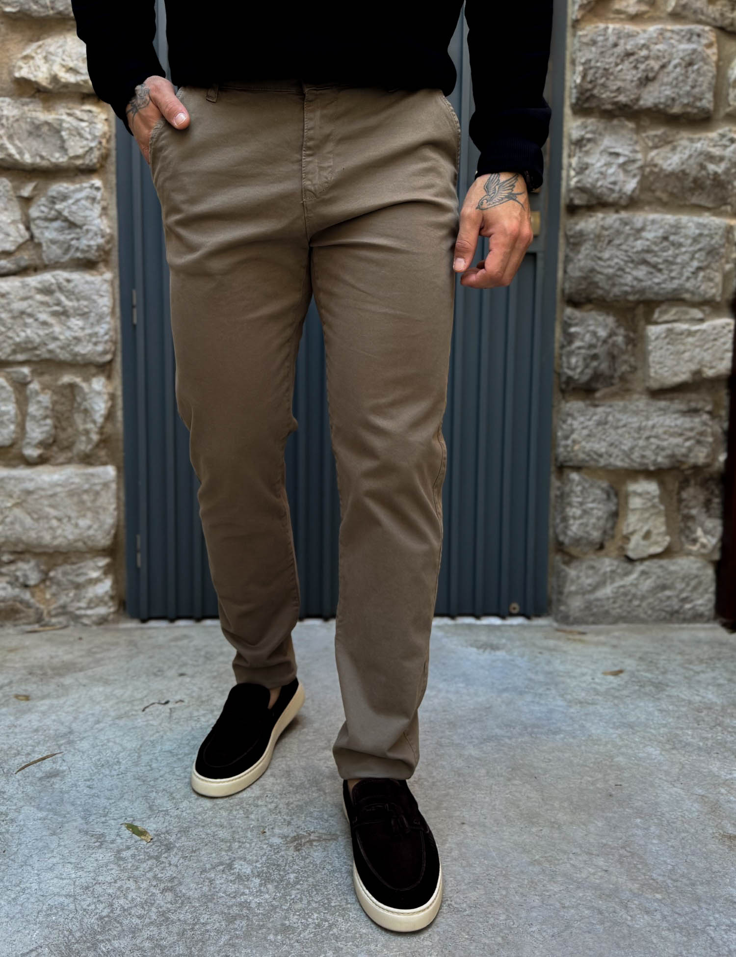 Ανδρικό πούρο παντελόνι καπαρντίνα Chinos BO1909P φωτογραφία